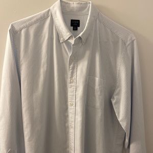 Mens Jcrew flex seer sucker Oxford dress shirt